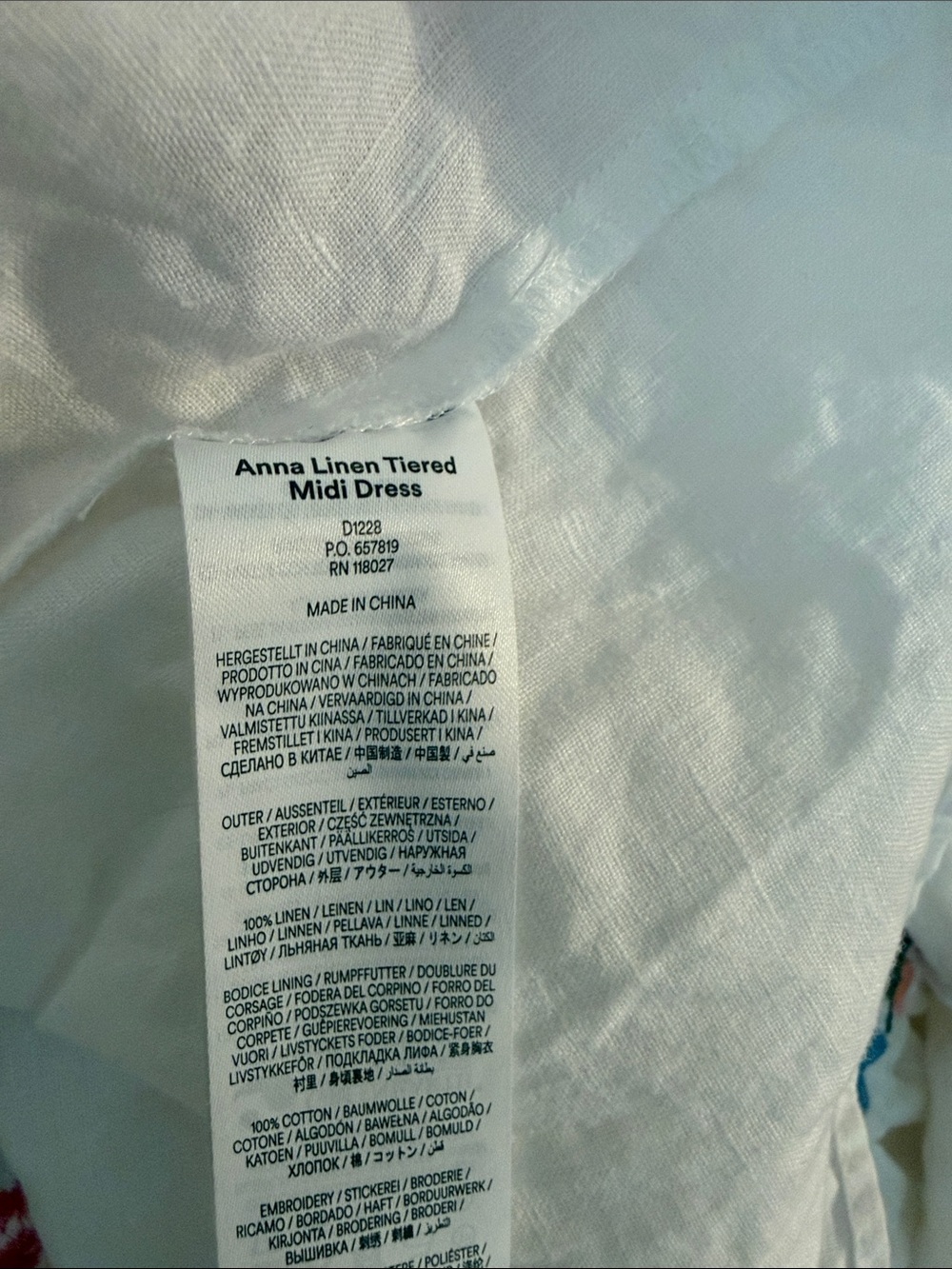 Boden White Maxi Dress with Multicolor Floral Embroidery - Picture 5 of 8